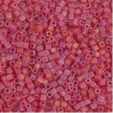 1.8mm Miyuki Cubes - Matte Transparent Red-Orange AB - 8.2gm