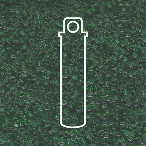 1.8mm Miyuki Cubes - Transparent Green - 12.5gm