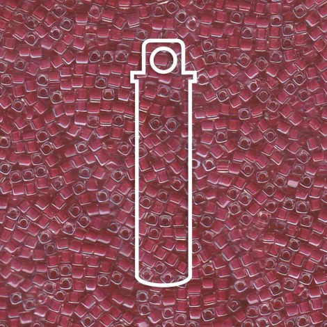 1.8mm Miyuki Cubes - Carnation Pink Lined Carnation - 8.2gm 1.8mm Miyuki Cubes - Carnation Pink Lined Carnation - 8.2gm
