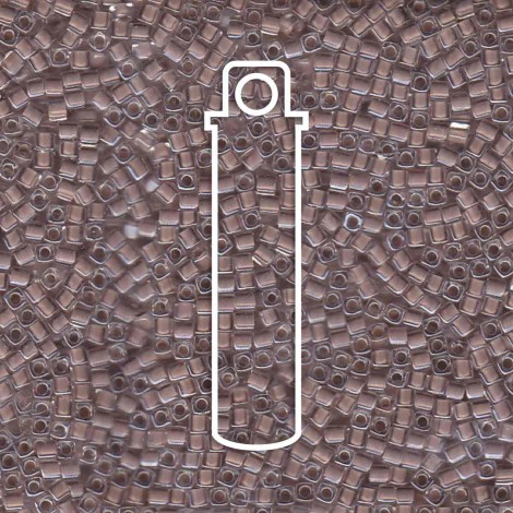 1.8mm Miyuki Cubes - Blush Lined Crystal - 10gm