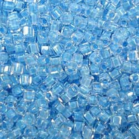 1.8mm Miyuki Cubes - Sky Blue Lined Crystal