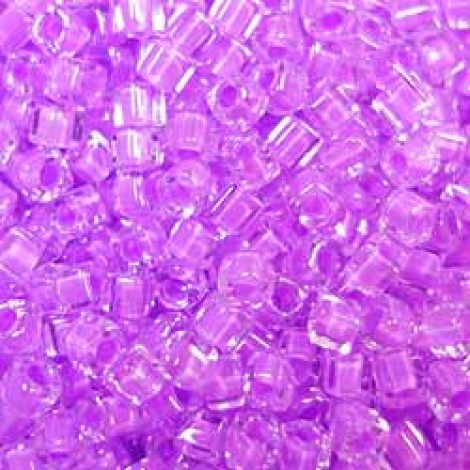 1.8mm Miyuki Cubes - Orchid Lined Crystal