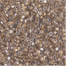 1.8mm Miyuki Cubes - Sparkling Gold Lined Crystal