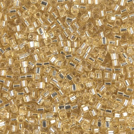 1.8mm Miyuki Cubes - Silver Lined Gold - 8.2gm 1.8mm Miyuki Cubes - Silver Lined Gold - 8.2gm