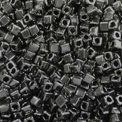 1.8mm Miyuki Cubes - Opaque Black