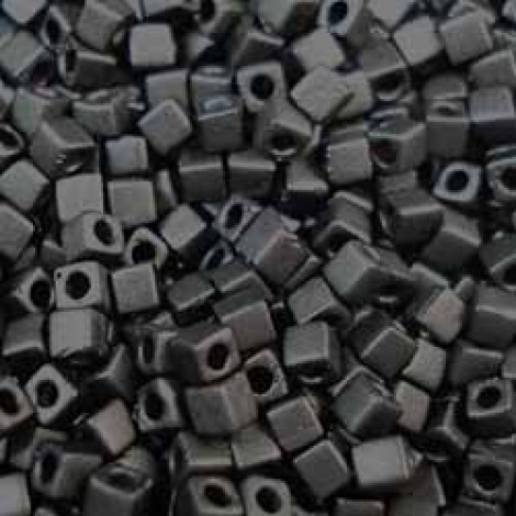 1.8mm Miyuki Cubes - Matte Black - 8.2gm 1.8mm Miyuki Cubes - Matte Black - 8.2gm