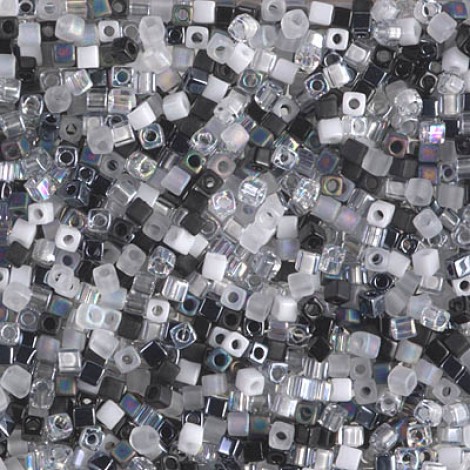 1.8mm Miyuki Cubes - Granite Mix - 10gm