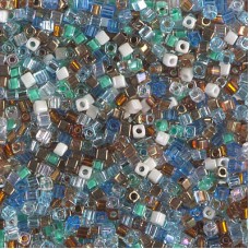 1.8mm Miyuki Cubes - Surf & Sand Mix - 10gm