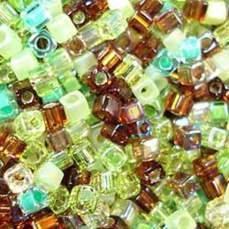 1.8mm Miyuki Cubes - Good Earth Mix - 12.5gm 1.8mm Miyuki Cubes - Good Earth Mix - 12.5gm