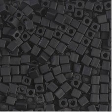 3mm Miyuki Cubes - Matte Black - 20gm