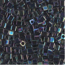 3mm Miyuki Cube Seed Beads - Variegated Blue Iris - 10gm