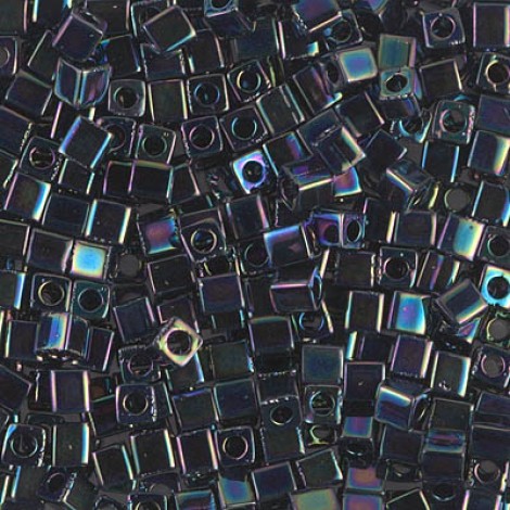 3mm Miyuki Cube Seed Beads - Variegated Blue Iris - 10gm