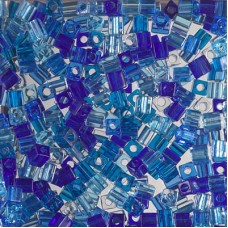 3mm Miyuki Cube Seed Bead Mix - Blueberry Pie - 10gm