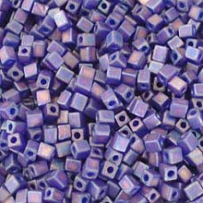 4mm Miyuki Cubes - Matte Transparent Cobalt AB - 12gm