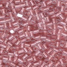 4mm Miyuki Squares - Colour Lined Mauve/Peach - 12gm