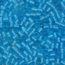 4mm Miyuki Squares - Colour-Lined Blue/White - 12gm