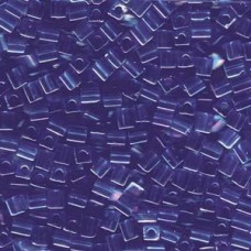4mm Miyuki Squares - Transparent Rainbow Cobalt - 12gm