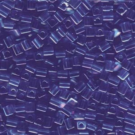 4mm Miyuki Squares - Transp Rainbow Cobalt - 12g