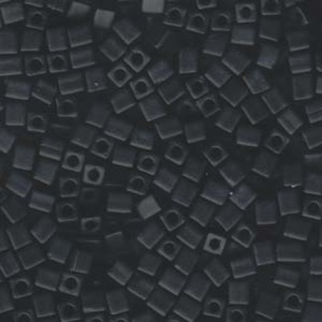 Miyuki 4mm Cubes - Matte Opaque Black - 10g vial