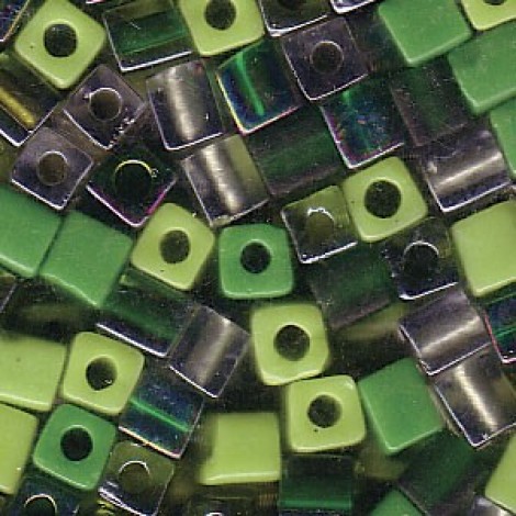 Miyuki 4mm Cubes - Evergreen Mix - 10gm