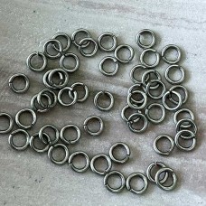4mm Snapeez II Matte Grey Velvet Snapping Jumprings - Pack of 10