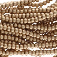 11/0 Czech Seed Bead Hanks - Pale Bronze Gold - 18gm