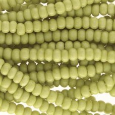 11/0 Czech Seed Bead Hanks - Opaque Celadon Sol gel - 18gm