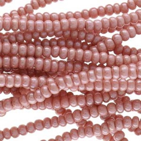 11/0 Czech Seed Bead Hanks - Opaque Pink Luster - 18gm 11/0 Czech Seed Bead Hanks - Opaque Pink Luster - 18gm