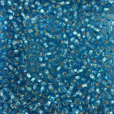 6/0 Aqua Silver Lined Seed Beads