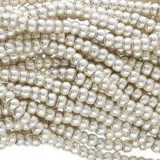 11/0 Czech Seed Bead Hanks - Silver Metallic - 18gm