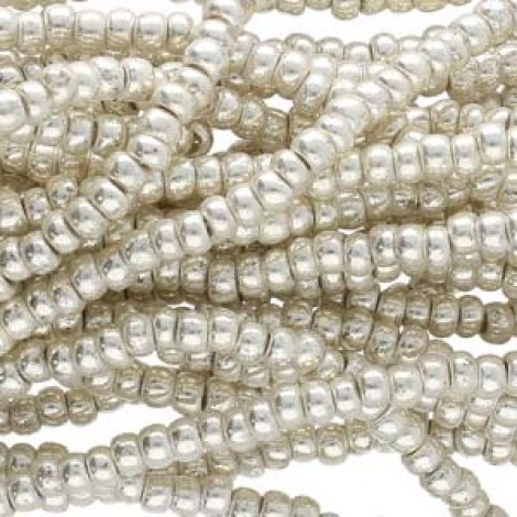 11/0 Czech Seed Bead Hanks - Terra Silver Metallic - 18gm 11/0 Czech Seed Bead Hanks - Terra Silver Metallic - 18gm