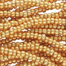 11/0 Czech Seed Bead Hanks - Terra Dark Gold Metallic - 18gm