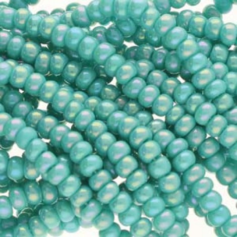 11/0 Czech Seed Bead Hanks - Green Turquoise AB - 18gm