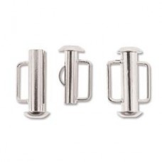 16.5mm (8mm bar) Silver Plated Slide Bar Clasp