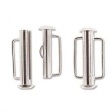 21.5mm (12mm bar) Silver Plated Slide Bar Clasp