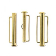 31.5mm (22mm bar) Gold Plated Slide Bar Clasp - Each