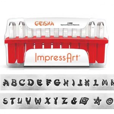 ImpressArt 4mm Geisha Uppercase Stamp Set