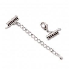 13x5mm Beadsmith Silver Plated Slide Connector Clasp w-Extension Clasp - each