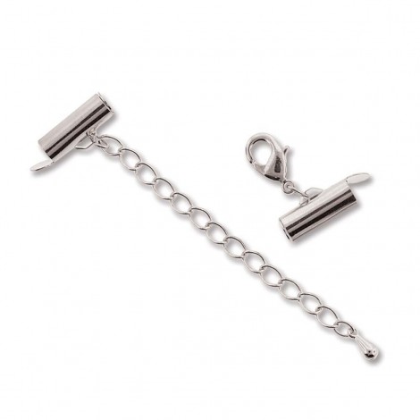 13x5mm Beadsmith Silver Plated Slide Connector Clasp w-Extension Clasp - each 13x5mm Beadsmith Silver Plated Slide Connector Clasp w-Extension Clasp - each