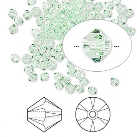 5mm Swarovski Crystal Bicones - Crysolite - Pack of 10
