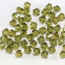 4mm Swarovski Crystal Bicones - Khaki - Pack of 10
