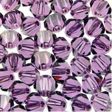 4mm Swarovski Crystal Bicones - Lilac - Pack of 10