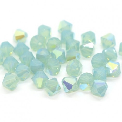 4mm Swarovski Crystal Bicones - Pacific Opal AB - Pack of 10