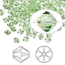 4mm Crystal Passions® Crystal Bicones - Peridot - Pack of 10