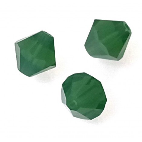 4mm Swarovski Crystal Bicones - Palace Green Opal - Pack of 17
