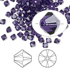 5mm Swarovski Bicones - Purple Velvet - Pack of 10