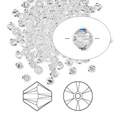 3mm Swarovski 5328 Crystal Bicones - Crystal