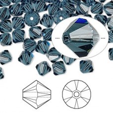 6mm Swarovski Crystal Bicones - Montana - Pack of 10