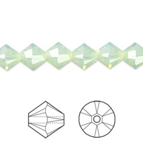 8mm Swarovski Crystal Bicones - Crysolite Opal