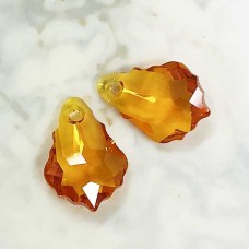 Swarovski 16mm Baroque Pendants - Topaz - Each